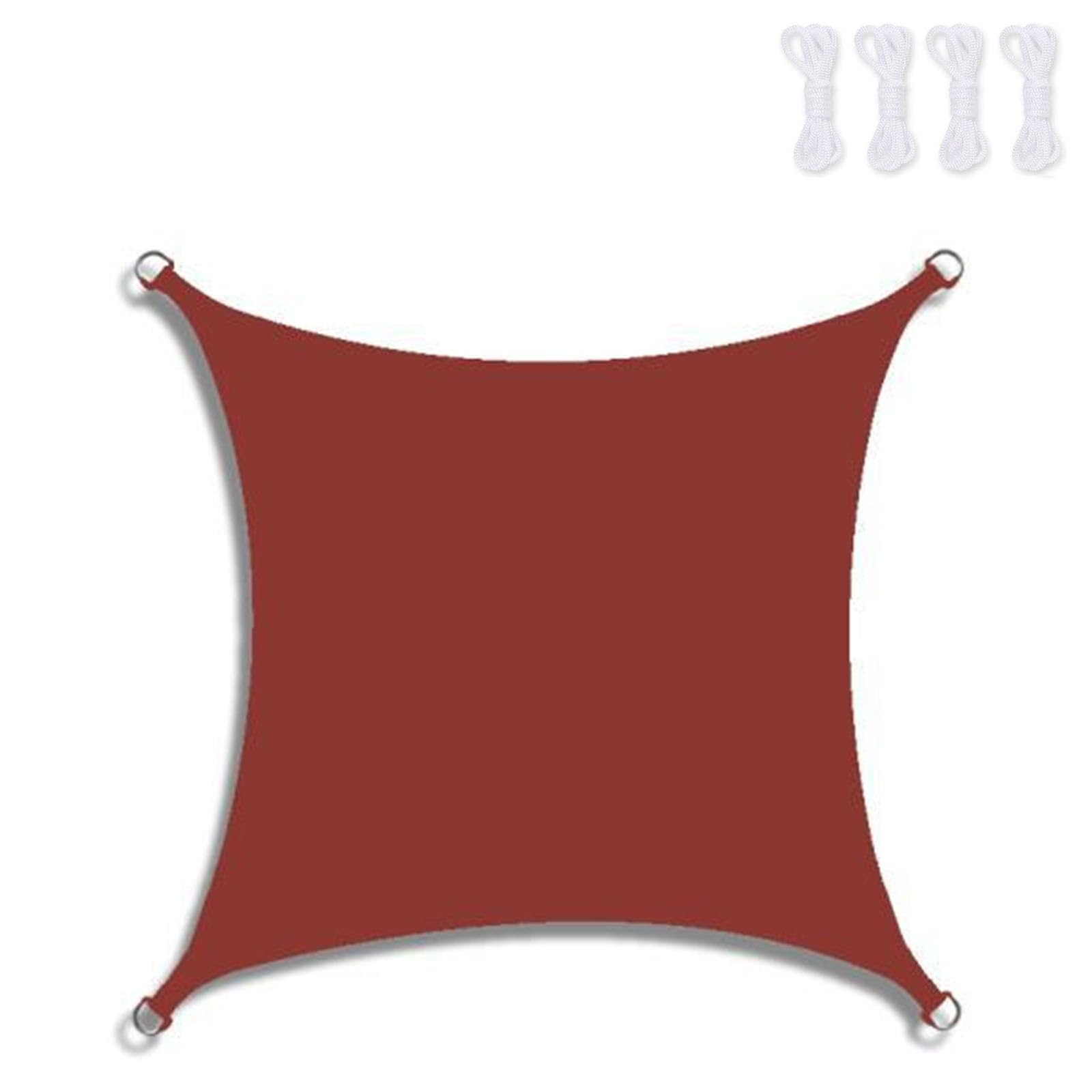 Voile d'ombrage rectangulaire imperméable bordeaux haute densité 3 x 5 m