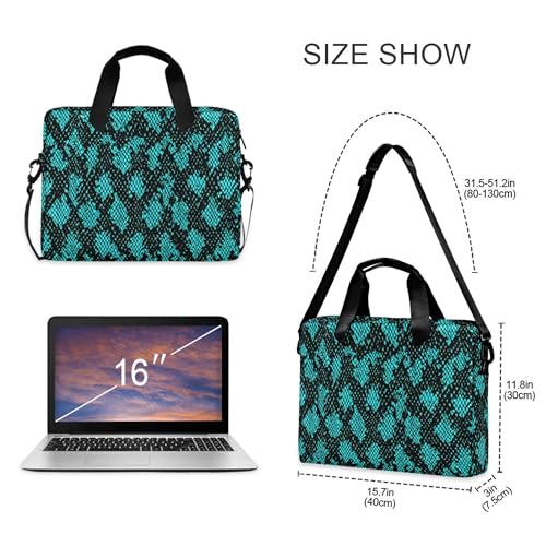 Funda bolso para laptop negro con estampado de serpiente miniatura 4