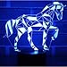 Produktbild 3D LED Nachtlicht Puzzle Pferd Puzzle mit 7 Farben Licht für Home Decoration Lampe Erstaunliche Visualisierung Optische Täuschung