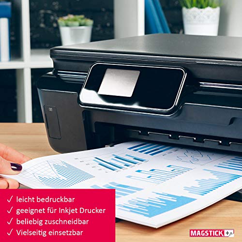 10er Set Magnetpapier I weiß I DIN A3 I DIY I magnetische Rückseite I mit gängigem Inkjet Drucker bedruckbar I zum Beschriften, bedrucken oder als magnetisches Foto-Papier I mag221