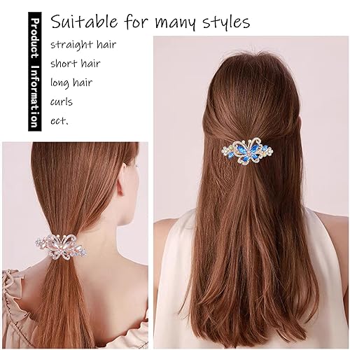 4 piezas pinzas para el cabello diseño mariposa miniatura 7