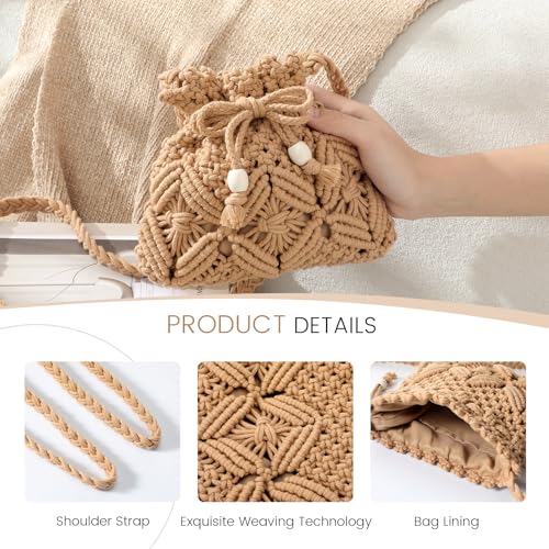 Summer Purse - Woven Crossbody Bags Boho Crossbody Purses for Women Crochet Handbags Shoulder Bag Handbags 20254