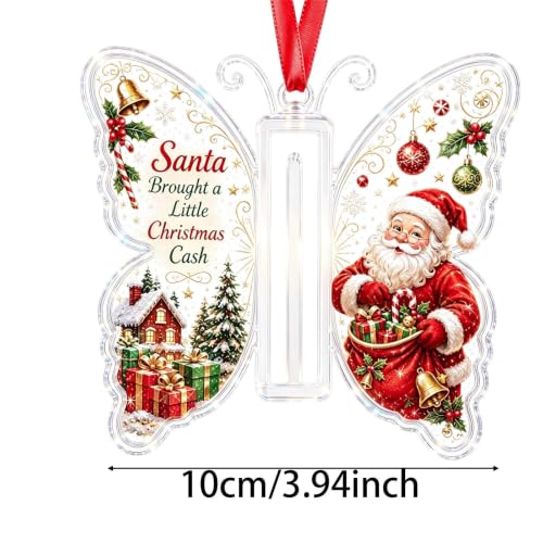 Christmas Cash Gift Ornament - Butterfly Money Holder with Acrylic，C - image 6