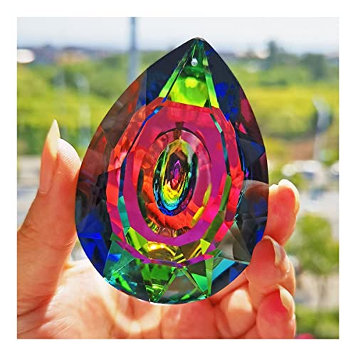 プリズムと万華鏡 ABカラー クリスタル プリズム ペンダント ハンギング クリスタル 76mm 理科教室光学キット