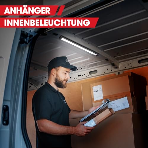 GZV 12V LED Lampe Wohnmobil – 12 Volt Lampen für Campingbus, 12V LED Streifen & Innenbeleuchtung, 4000K 12V Leuchten für Auto, Van, Caravan, Boot(4er Pack, schwarz)