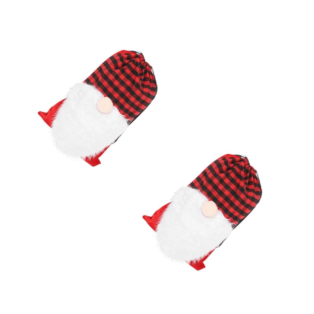 Zerodeko 2 Pièces De Noël Gnomes De La Saint-valentin De Calendrier De L'avent De Noël De Géants De à Biscuits Grand En Tissu Rouge