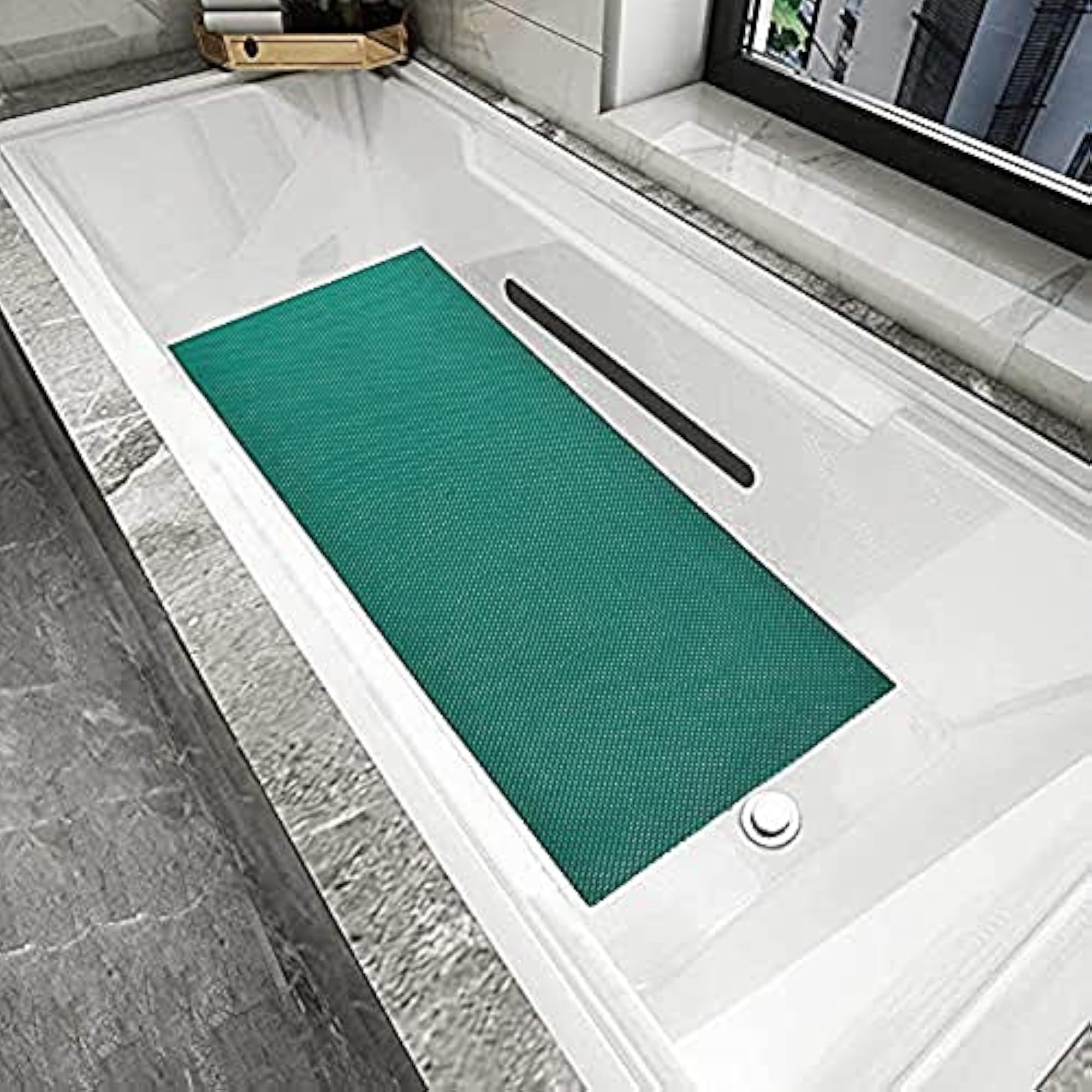 Decorative Rubber Bath Mat, 4 x 6 Feet