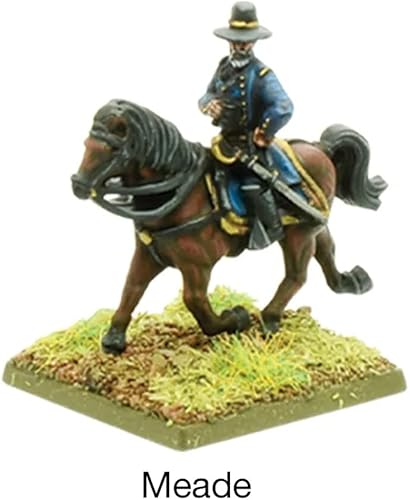 Miniatura 5 de Polvo negro Batallas épicas Comandantes de la Unión de Guerra Civil Americana Comandantes Militares Mesa Superior Wargaming Modelo de Plástico Kit
