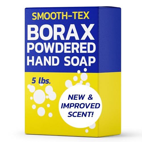 Banner Chemical Smooth-Tex Borax Powdered Hand Soap - Heavy Duty Industrial Hand Wash - Removes Grease, Grime and Oil from Hands for Mechanics & Industrial Workers, Compare to Boraxo - 5 lbs (1 Pack)