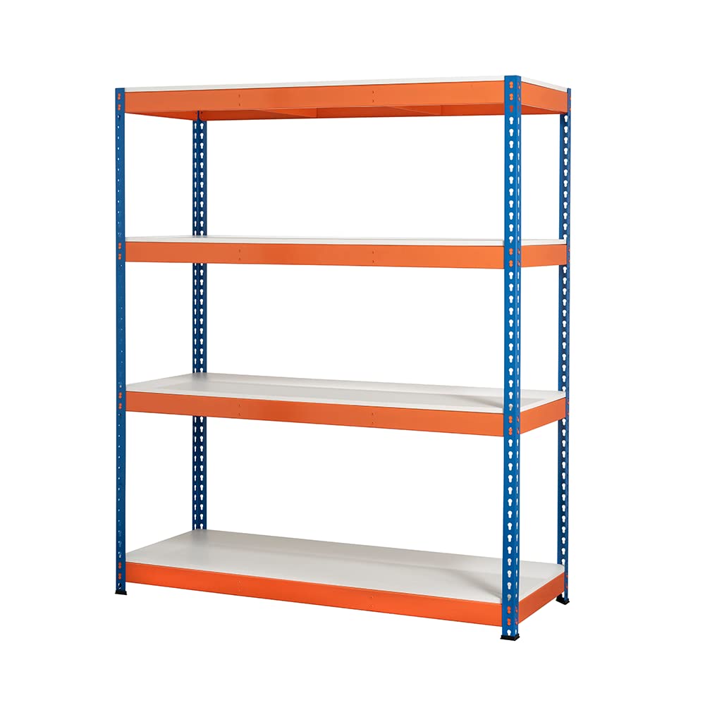 Heavy Duty Racking Melamine Shelves 4 Levels 2200mm H x 1200mm W x ...