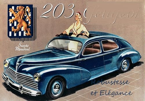 hotrodspirit - Plaque 203 Bleu tole Deco Garage pub Style Ancien