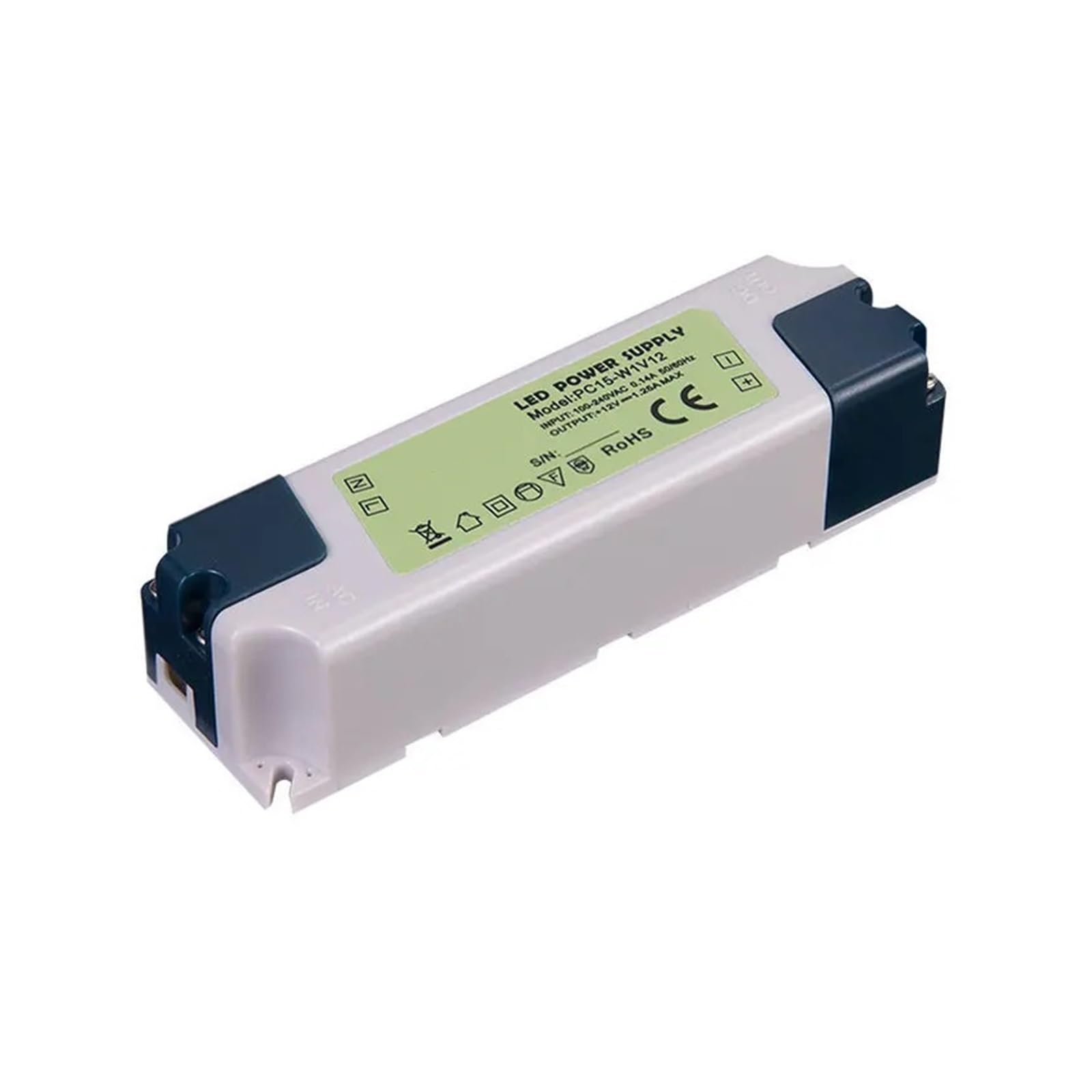 XDDQWSWA Power Supply Adapter 7/12/15/35/60W Lighting Transformer 12/24V LED Lights Driver(15W,24V)