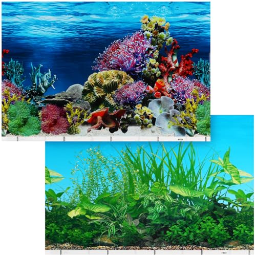 VILLCASE Fond adhésif 3D aquarium Style H