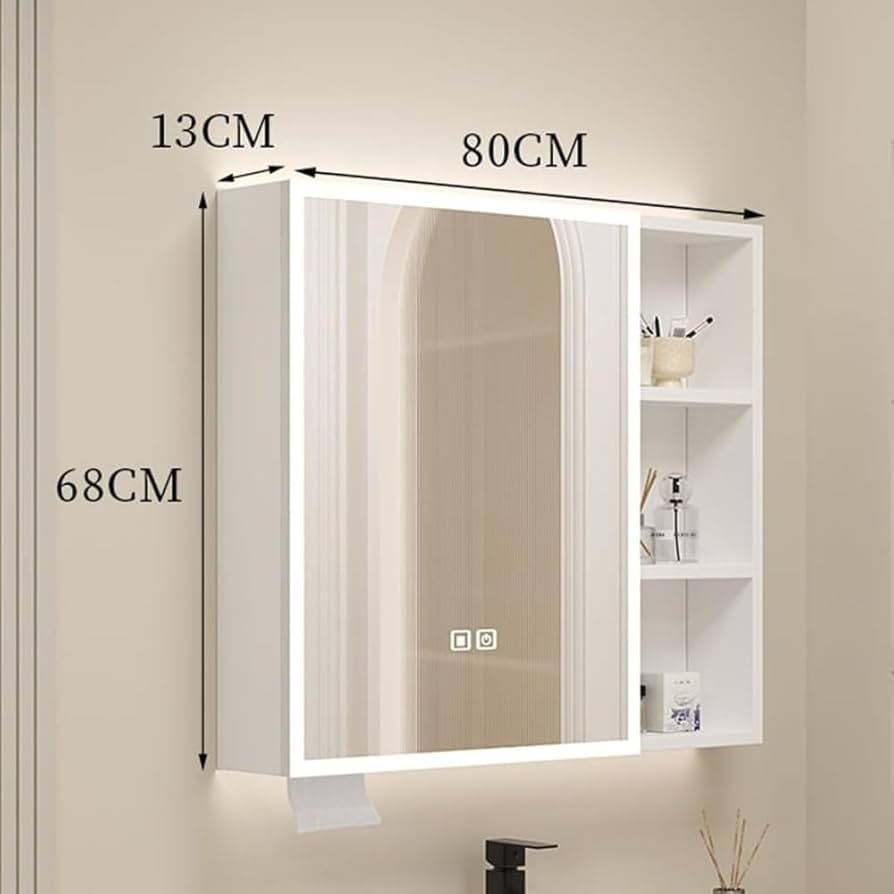 ミラーキャビネット キャビネット 50x60CM ホワイトオーク 洗面鏡 浴室鏡 Amazon.co.jp: mirahope ミラーキャビネット キャビネット