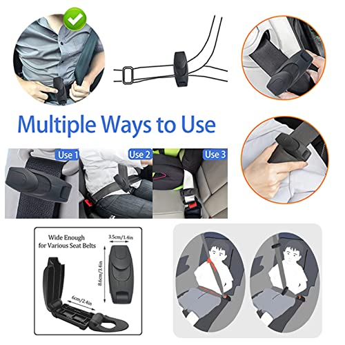 Seat Safety Belt Clip Buckle, Universal Replacement Seatbelt Locking Clips for Baby and Kids (2 Pack)