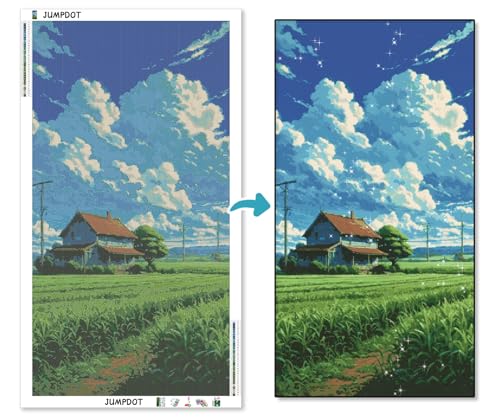Cuadros de pintura con diamantes grandes de 70x40 cm para manualidades relajantes DIY 4