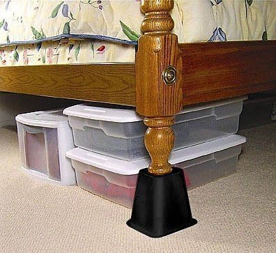 Design61 Möbelerhöher Betterhöhung Möbelerhöhung Tischerhöher Elefantenfuß Bed Riser Höhe ca. 15cm 4St für Füße bis 68x68 mm - Image 5