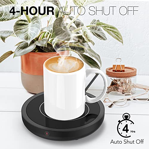 Coffee Mug Warmer For Desk, Electric Coffee Cup Warmer With 3-Temp Settings, Smart Coffee Warmer For Desk Auto Shut Off, Enlarged Heating Plate Suitable For Most Cups, Gift For Your Friends And Family #TOP1