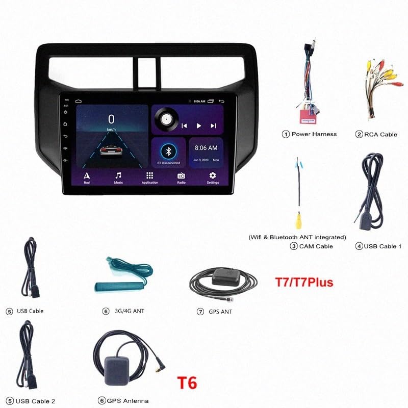 Radio 2 DIN para Toyota Rush con Carplay y Android Auto inalámbrico 7