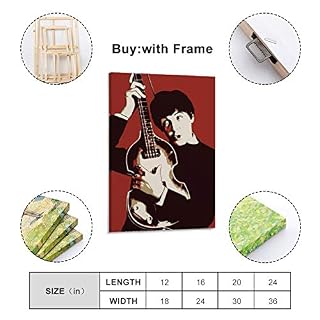 laoyinbi Paul Mc-Cartney Poster décoratif sur toile style rétro 40 x 60 cm - Les Beatles, Paul McCartney, John Lennon, RIngo Starr, George Harrison laoyinbi Paul Mc-Cartney Poster décoratif sur toile style rétro 40 x 60 cm – Image 2