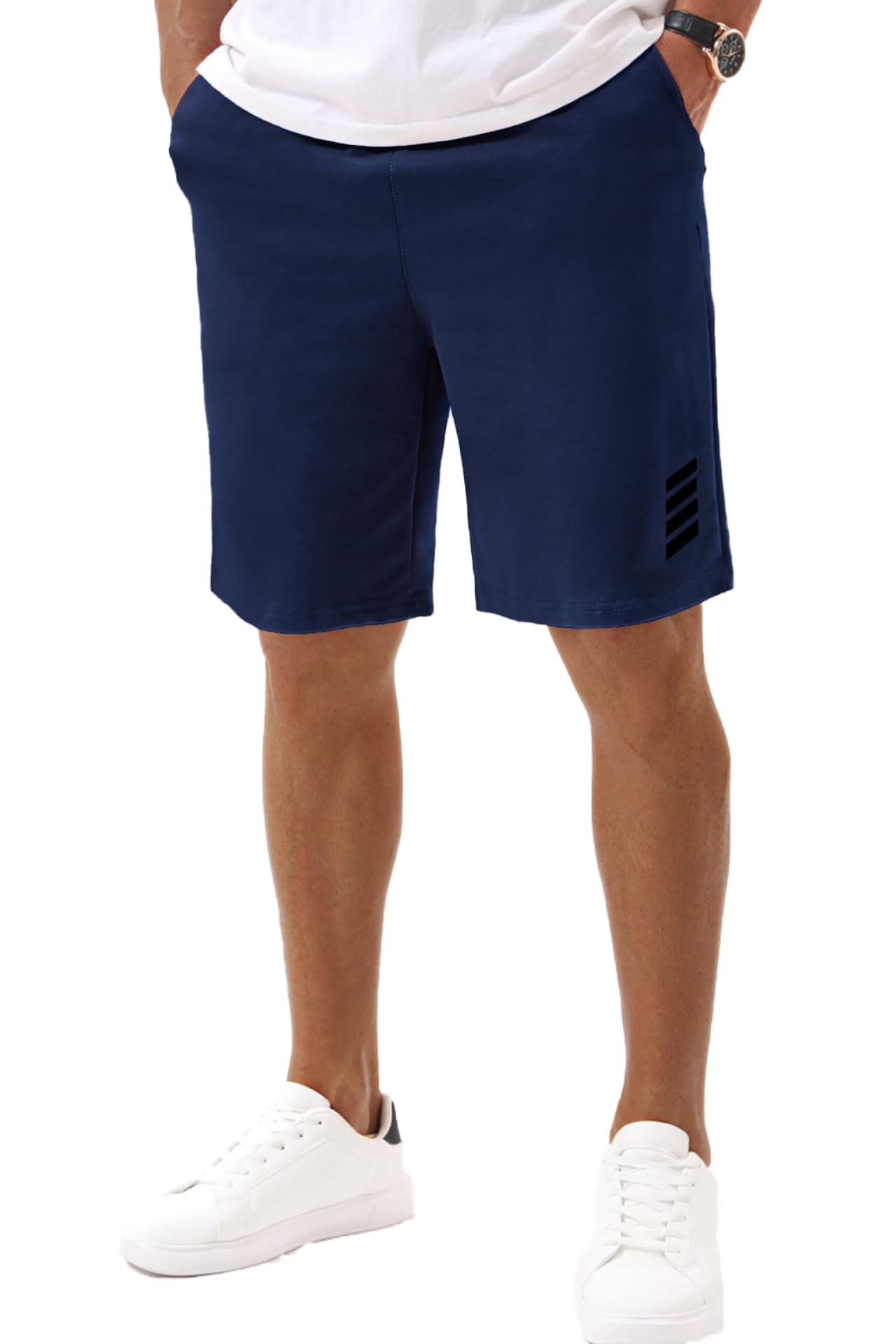 Vortewind Kurze Hosen Herren Sweatshorts Herren Baumwolle，Sommer-Sportshorts mit Taschen & elastischem Bund für Casual ，Jogging ，Training