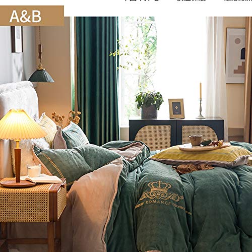 Uxzdx Winter Crystal Velvet Bedding Set Duvet Cover Bed Sheet Pillowcase Kit Single (Size : 1.8M) #TOP3