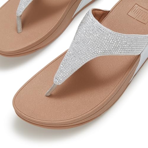 Image of FitFlop Women's LULU Crystal Embellished Toe-Post Sandals