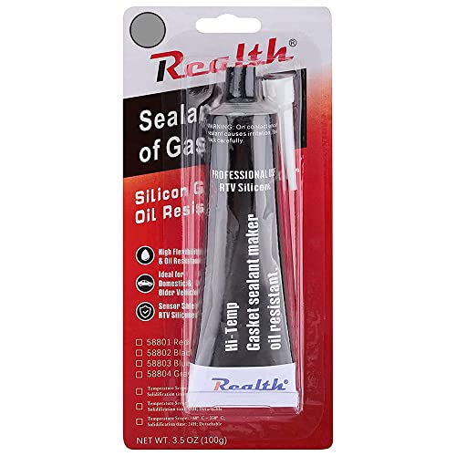 Silicone Gasket Maker Grey Oil 1 Pack, High Temperature RTV 3.53 Oz Ultra Resistance Sealant High Strength Flange Sealing for Automotive Motorbike Machine Equipment Repairing(SG410)