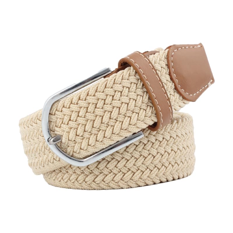COTIM COYIN Braided Woven Stretch Belt for Women Men, Unisex Woven Elastic Golf Belts for Jeans Pants