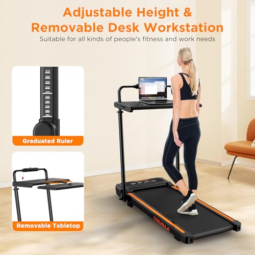 walking pad with 12 incline under desk walking pad treadmill with handle bar amp removable desk workstation 3 in 1 35hp foldable treadmill 300lbs capacity for home office with remote control
