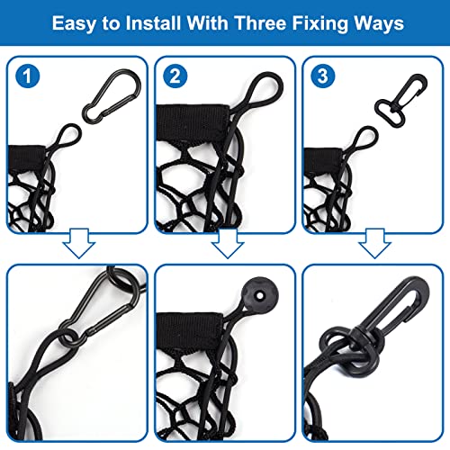 Cargo Net For Pickup Truck Bed, 50" X 18" Cargo Net For Suv Trunk Organizers And Storage With 4 Additional Carabiners And Hooks, Car Rear Heavy Duty Tailgate Net #TOP5