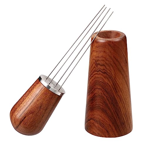 LIGIGWASH Espressopulver Rührer mit Holzgriff und Ständer...