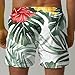 Lastesso Mens 5 Inch Swim Trunks Men's Swim Trunks Fashion Hawaii Printing Summer Swimming Trunks Lightweight Loose Beach Boardshorts with Pocket Multicolor