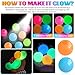 4Pcs Glow in The Dark Sensory Balls, Upgraded Glowing Sticky Balls Stick to The Ceiling, Stress Relief Sensory Ball Toys for Adults & Kids, Stocking Stuffers, Asmr Cool Stuff & Party Favors