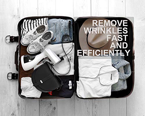 MagicPro Portable Garment Steamer for Clothes, Garments, Fabrics Removes Wrinkles for Fresh Clothing, Fast Heat and Auto Off, Handheld Travel Steamer with Detachable 300ml Water Tank
