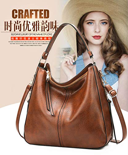 Women's Two-layer Cowhide Leather Fashion Handbag Temperament Messenger Shoulder Bag, One Color, One Size3