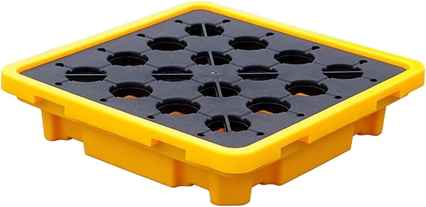 Spill Collection Tray Spill Collection Platform with Drain 1 Drum Capacity Platform Container Catch Tray Drum Drag Tray