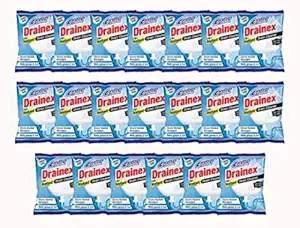 CASTER Drainex Drain Cleaner Powder Removes Blockages in Pipes, Sinks And Septic Tanks (50 Gram) - Pack Of 20