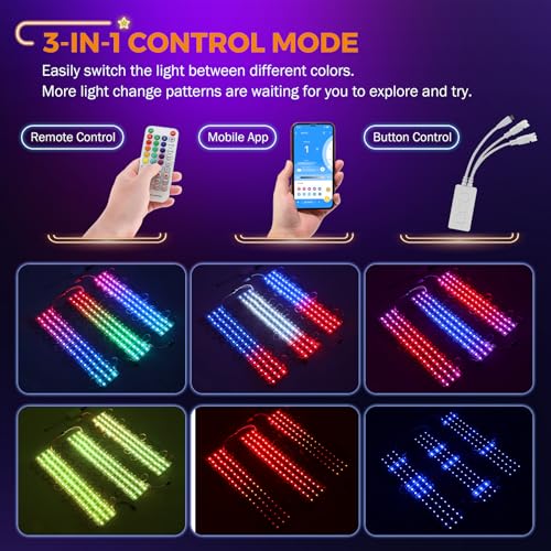 Image of BEAMNOVA 30Ft Stip Lights Kit, 60pcs RGB LED Modules, Remote, Bluetooth App Control, DC 12V Voltage Transformer, Adhesive Waterproof Commercial Storefront Lights, No Lens