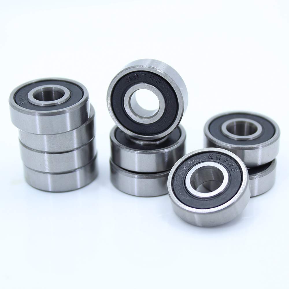 Miniaturowe łożysko kulkowe z uszczelnieniem gumowym 607RS 607RS stal chromowana 7 * 19 6 mm (500 szt.)
