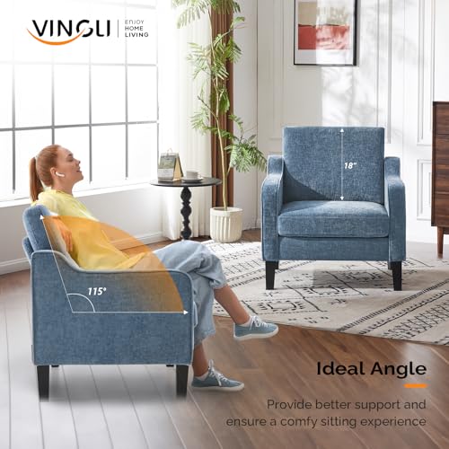 Image of VINGLI Accent Chairs Set of 2, Modern Traditional Armchair for Living Room
