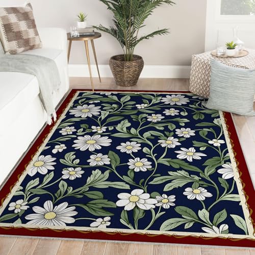 Tapis lavables machine bohèmes blooming flowers pour simplifier le nettoyage - 2