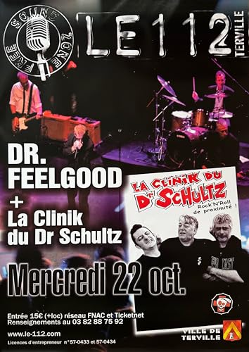 Affiche Dr Feelgood En Concert poster mural musique rock 70X100