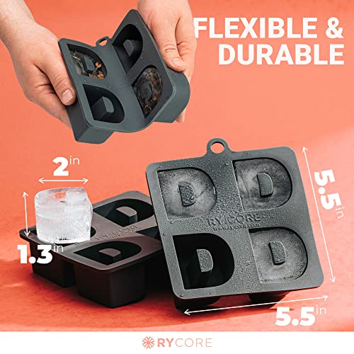Personalized Ice Mold - Letter D - Big Ice Cube Molds In Fun Shapes For Wine, Whiskey, Bourbon & Silicone Mold For Fondant, Baking, Chocolate & Resin - Fun Ice Cube Trays For Freezer #TOP2