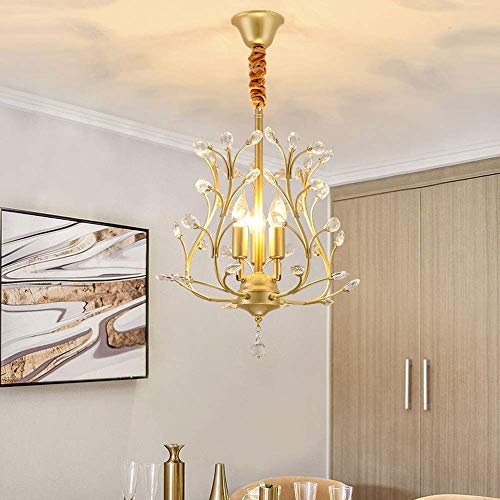Lustre cristal doré CLSDRZC plafonnier plafonnier country américain
