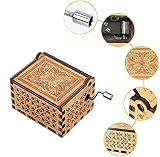 Jofanvin Gifts for Mom Music Box from Daughter to My Mom Hand Crank Engraved Musical Box Mechanism Antique Vintage Gifts for Mothers Day