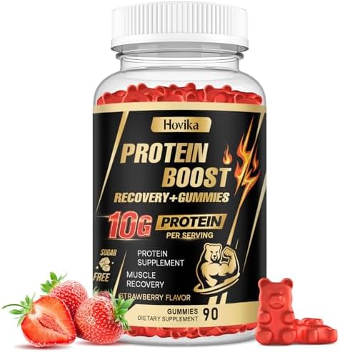 Whey Protein Gummies, 10g Protein per Serving, Easy to Take Snack...