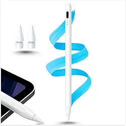 Caneta Pencil Para iPad, Caneta Para Ipad Pencil com Palm Rejection Rejeição de Palma e Ponta de Alta Precisão de 1.0mm - Branca (Para todos iPads de 2018 para frente) - Linha Premium