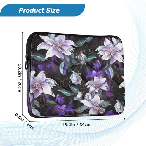 Funda para portátil 13-14 pulgadas impermeable diseño floral miniatura 3