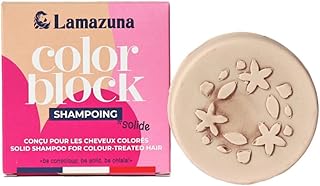 LAMAZUNA - Shampoing solide - Cheveux colorés - Huile de cerise - Mousse généreuse - Zéro Déchet - Végane - Fabriqué en France - idéal pour le voyage - 70g